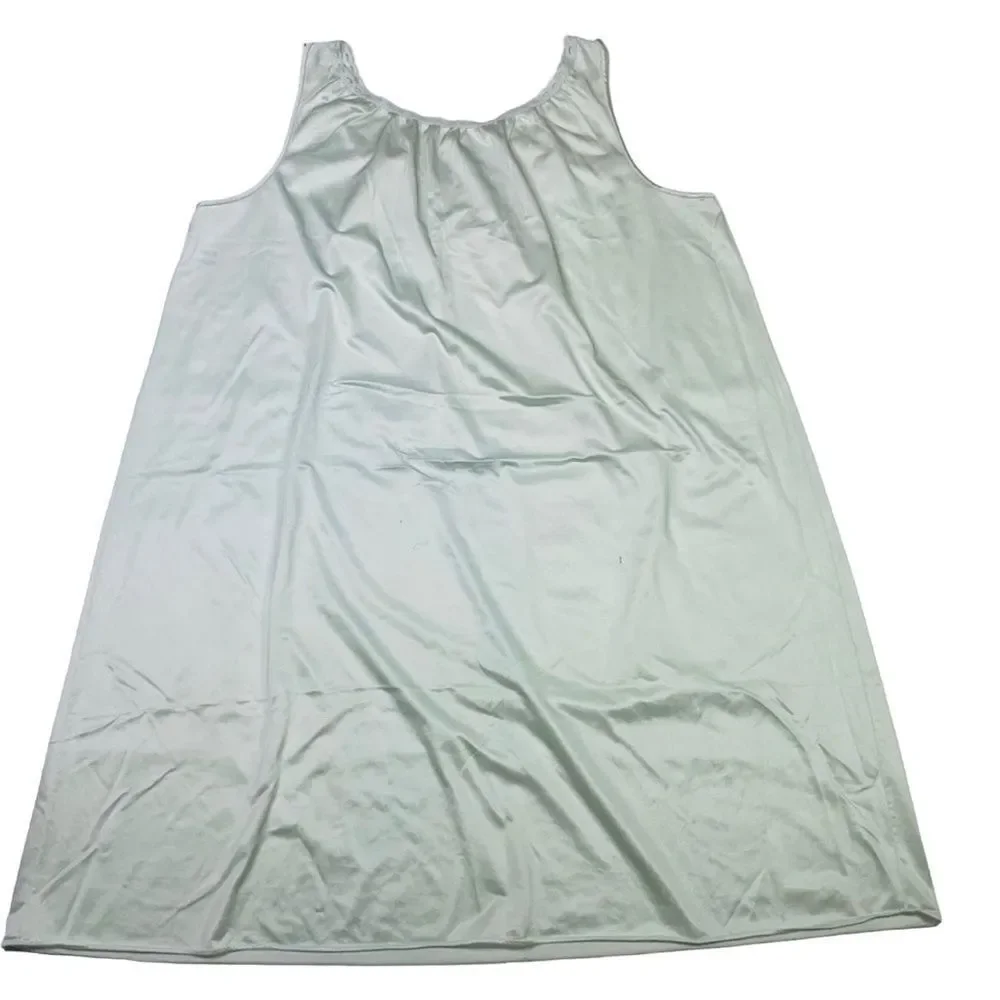 Vintage Lorraine White Satin Nightgown - Large